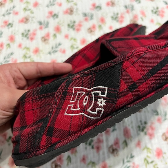 DC Red and Black Plaid Slip-On Shoes - Picture 4 of 9